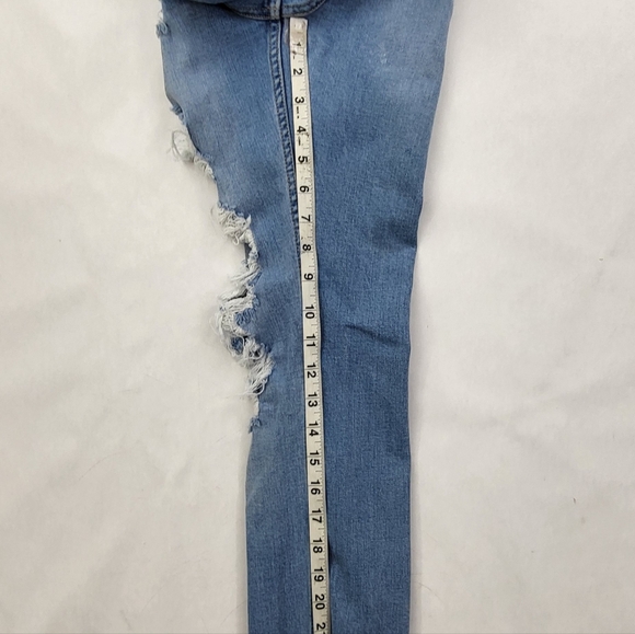 Aeropostale Cheeky Jegging Jeans Women's Sz 8 Blue 5-Pocket Mid Rise Distressed - Picture 7 of 9